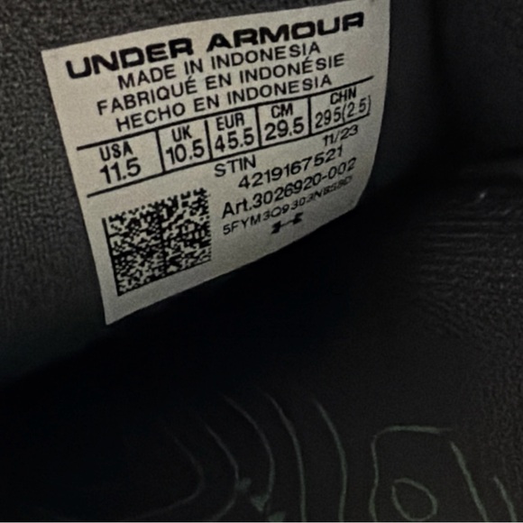 UNDER ARMOUR Men’s Size 11.5 Drive Pro SL HOVR Spike-less Golf Shoes Black NEW - Picture 2 of 10